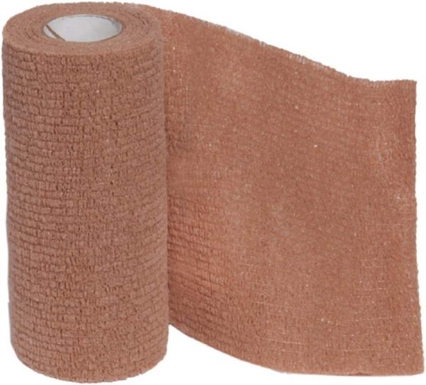 Bandagem Elástica Autoaderente10x4,50cm Cor Bege Kit c/4 - Bioland