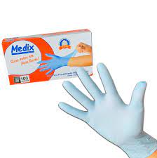 Luva Nitrílica Azul T/m C/100 Medix