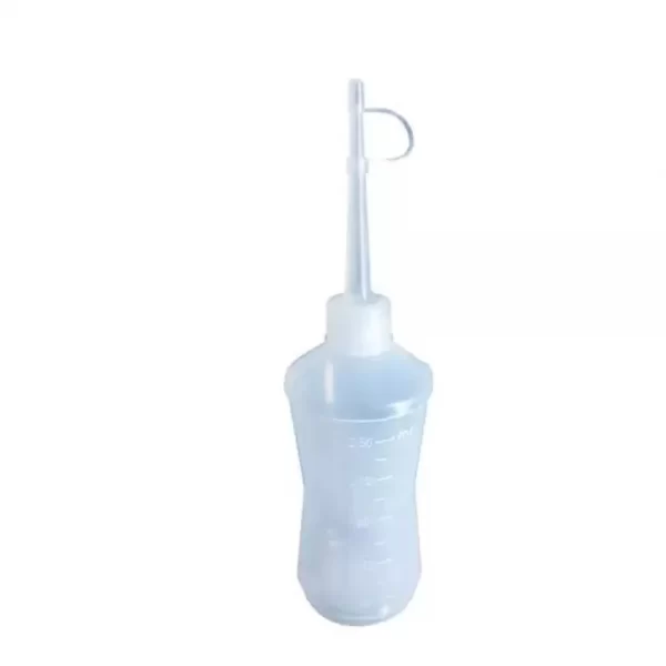 Frasco Almotolia 250 ml Transparente Bico Reto Kit c/12 Unidades