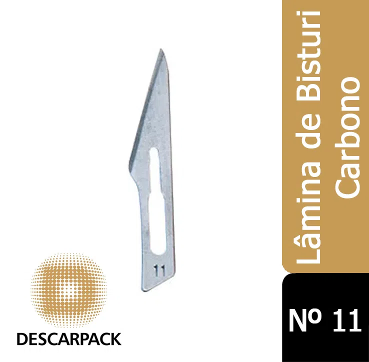 Lamina De Bisturi Aço Carbono Nº 11 C/100 – Descarpack