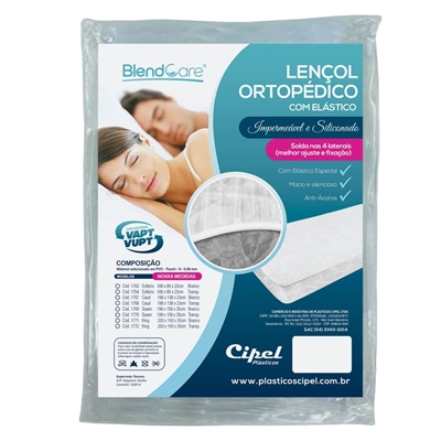 Lençol Impermeável De Silicone Casal 1,90cmx1,40cmx25cm – BlendCare