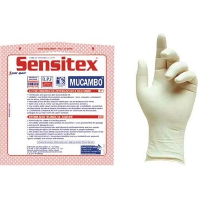 Luva Estéril nº 6,5 – Sensitex Mucambo  Kit C/30 Pares