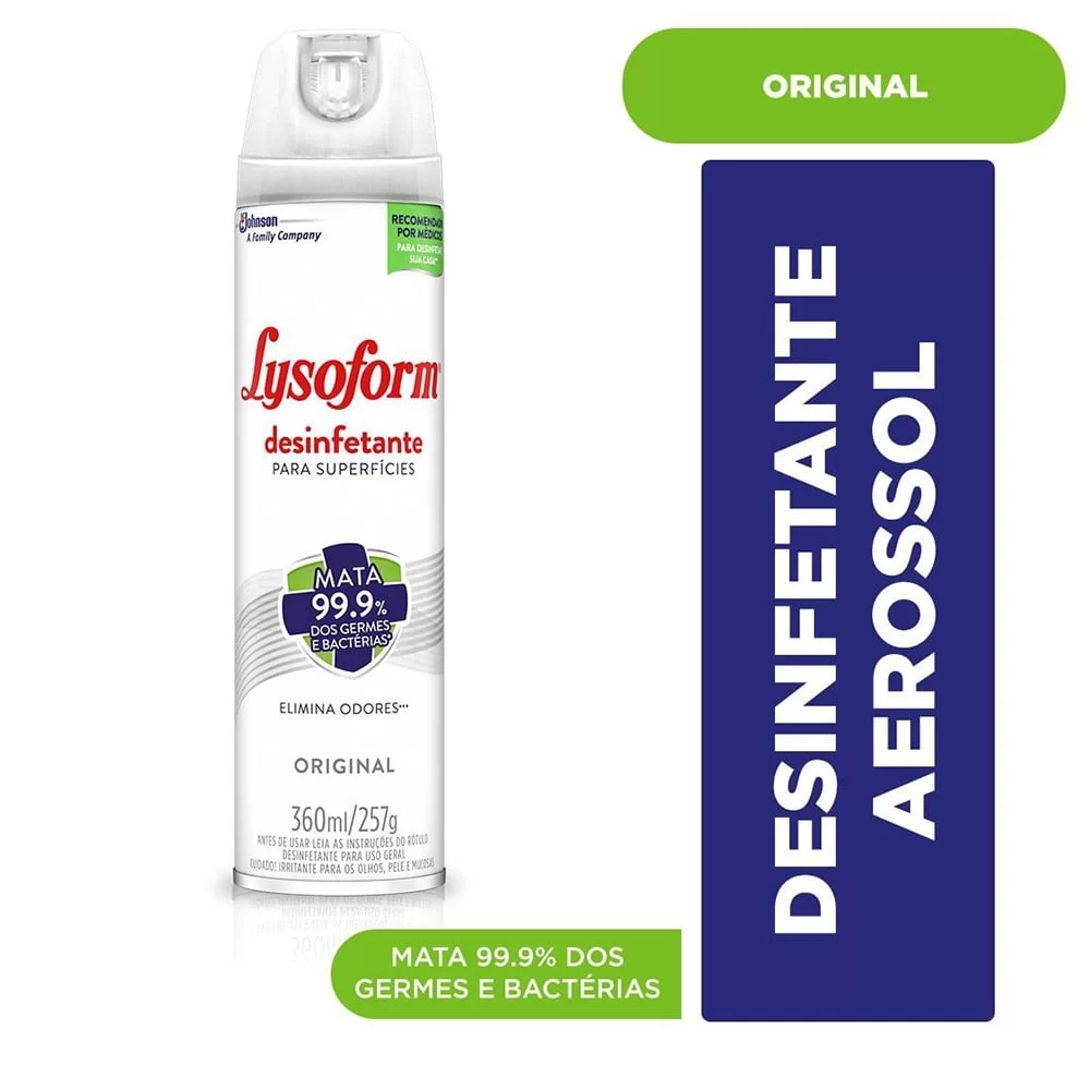Lysoform Desinfetante Original Aerossol 360ML Kit c/6 Frascos